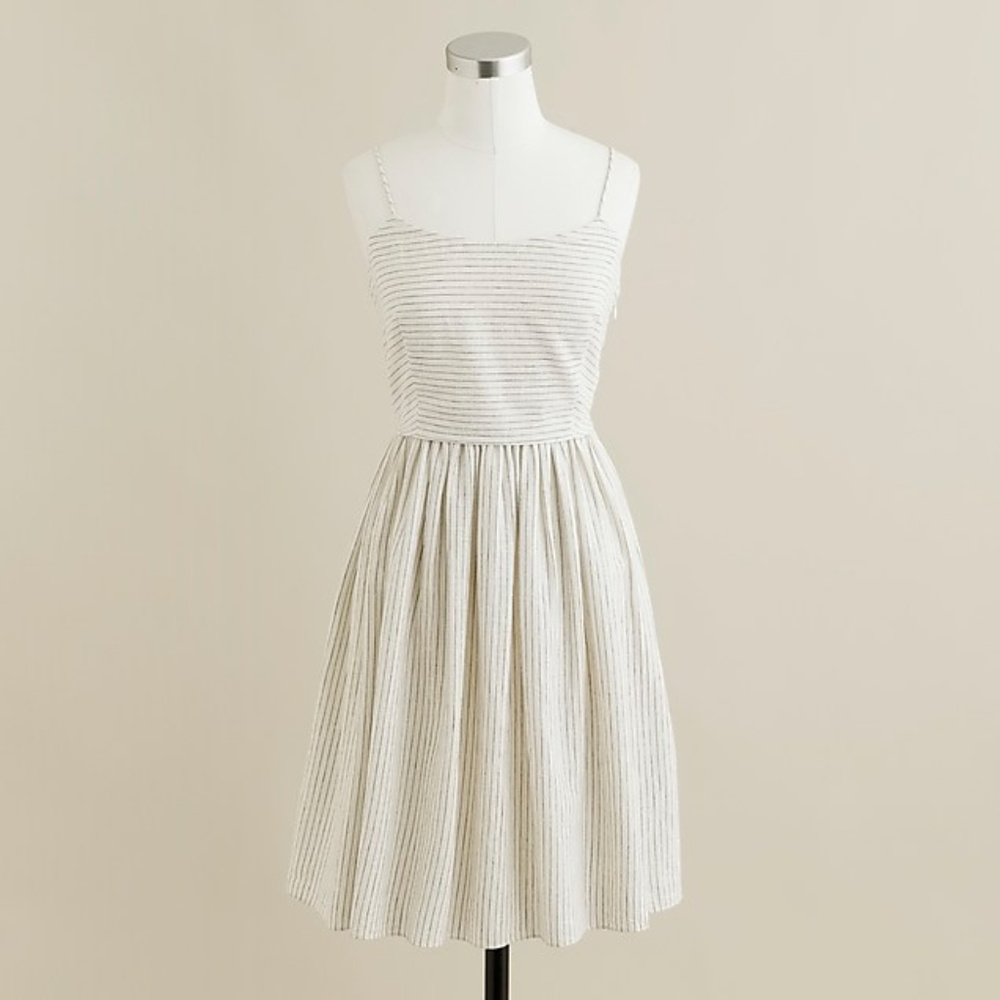 NWTJ Crew Ticking Stripe Derby Dress Sz 8 Rt $138